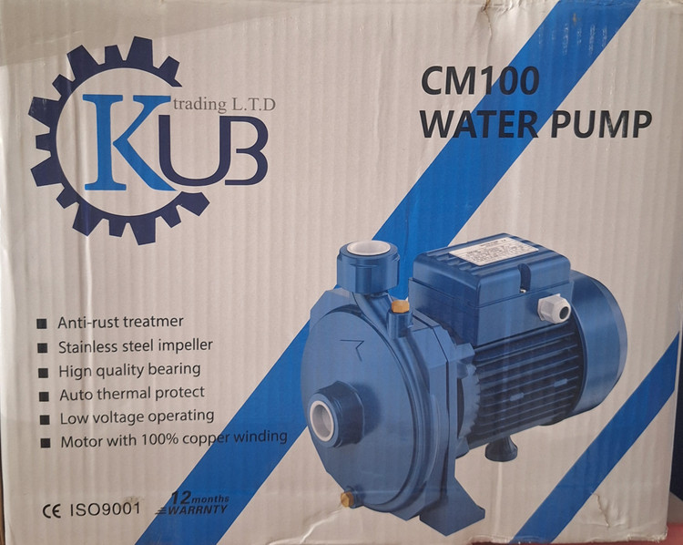 پمپ آب یک اسب KUB مدل CM100 شفت 100% استیل و پروانه برنجی.کم صدا.کیفیت بالا ((یک سال گارانتی))
